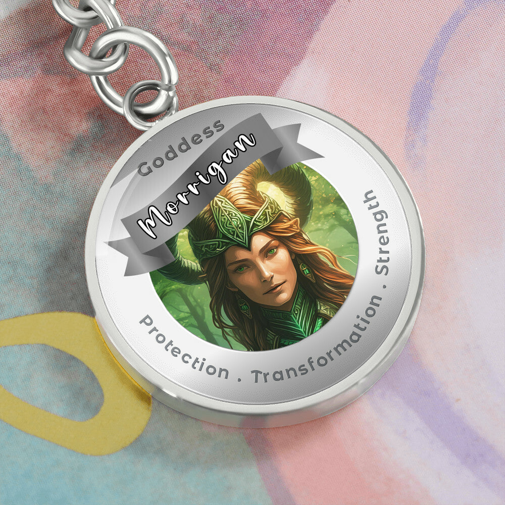Morrigan - Affirmation Keychain For Protection Transformation Strength - More Than CharmsMore Than Charms