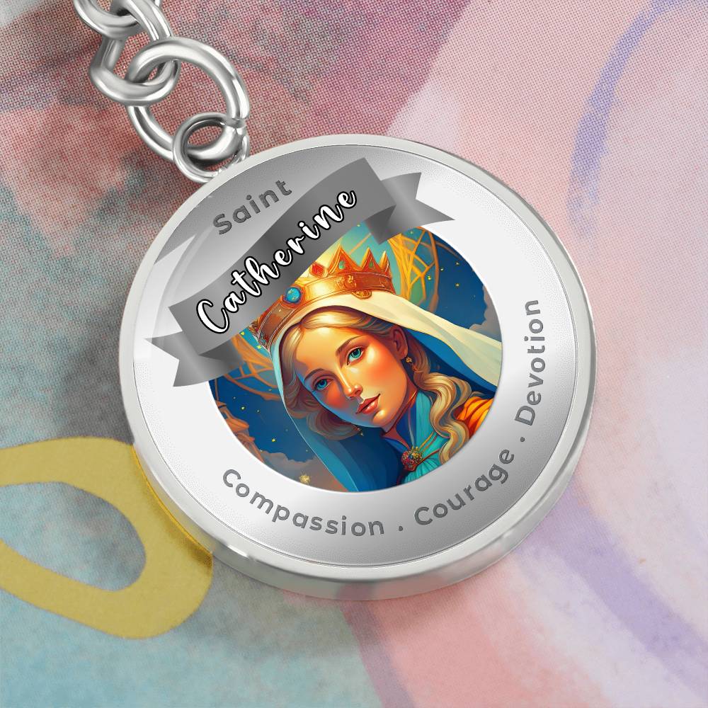 Saint Catherine - Affirmation Keychain - More Than CharmsMore Than Charms