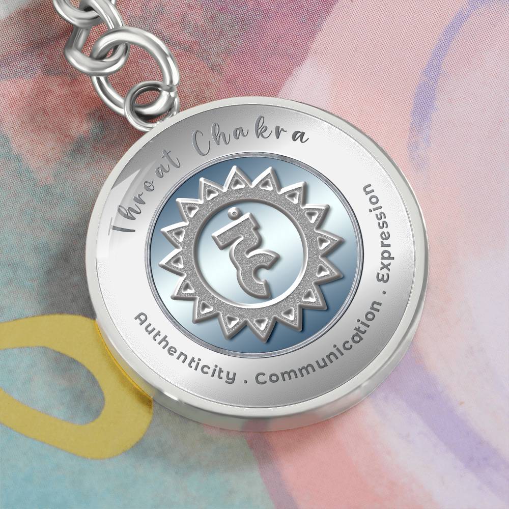 Throat Chakra - Communication Expression Authenticity - Affirmation Keychain - More Than CharmsMore Than Charms