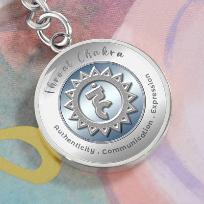 Throat Chakra - Communication Expression Authenticity - Affirmation Keychain - More Than CharmsMore Than Charms