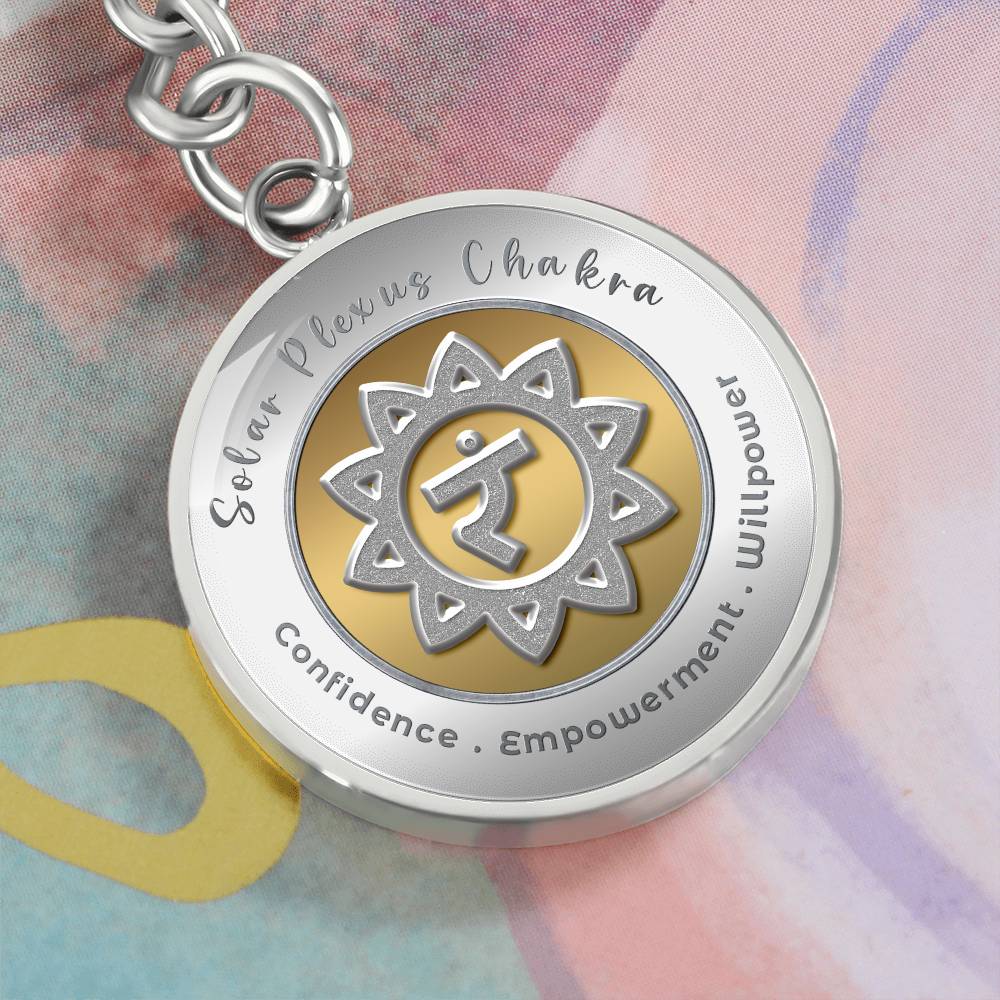 Solar Plexus Chakra - Confidence Empowerment Willpower - Affirmation Keychain - More Than CharmsMore Than Charms