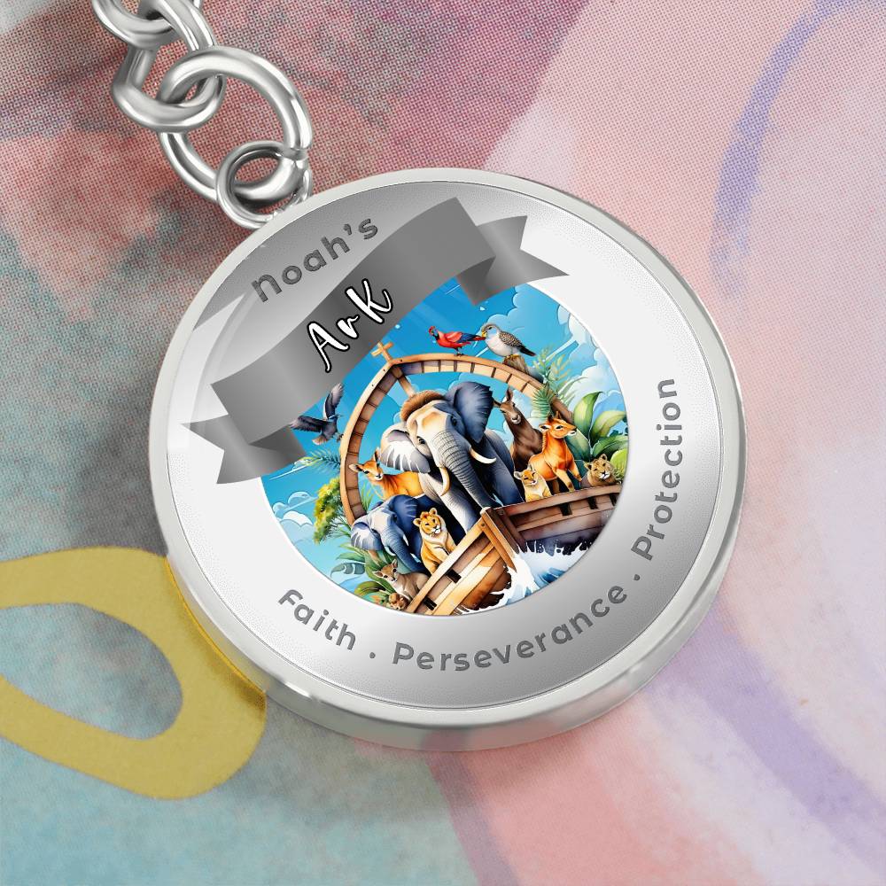 Noah's Arc - Affirmation Keychain For Faith Perseverance Protection- More Than CharmsMore Than Charms
