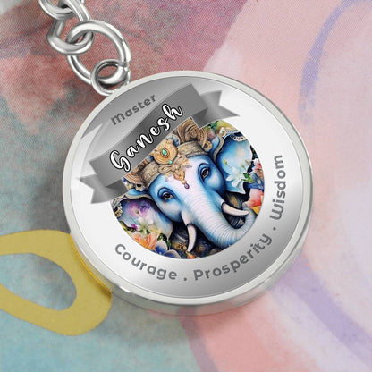 Ganesh Affirmation Keychain - Courage, Prosperity & Wisdom- More Than CharmsMore Than Charms