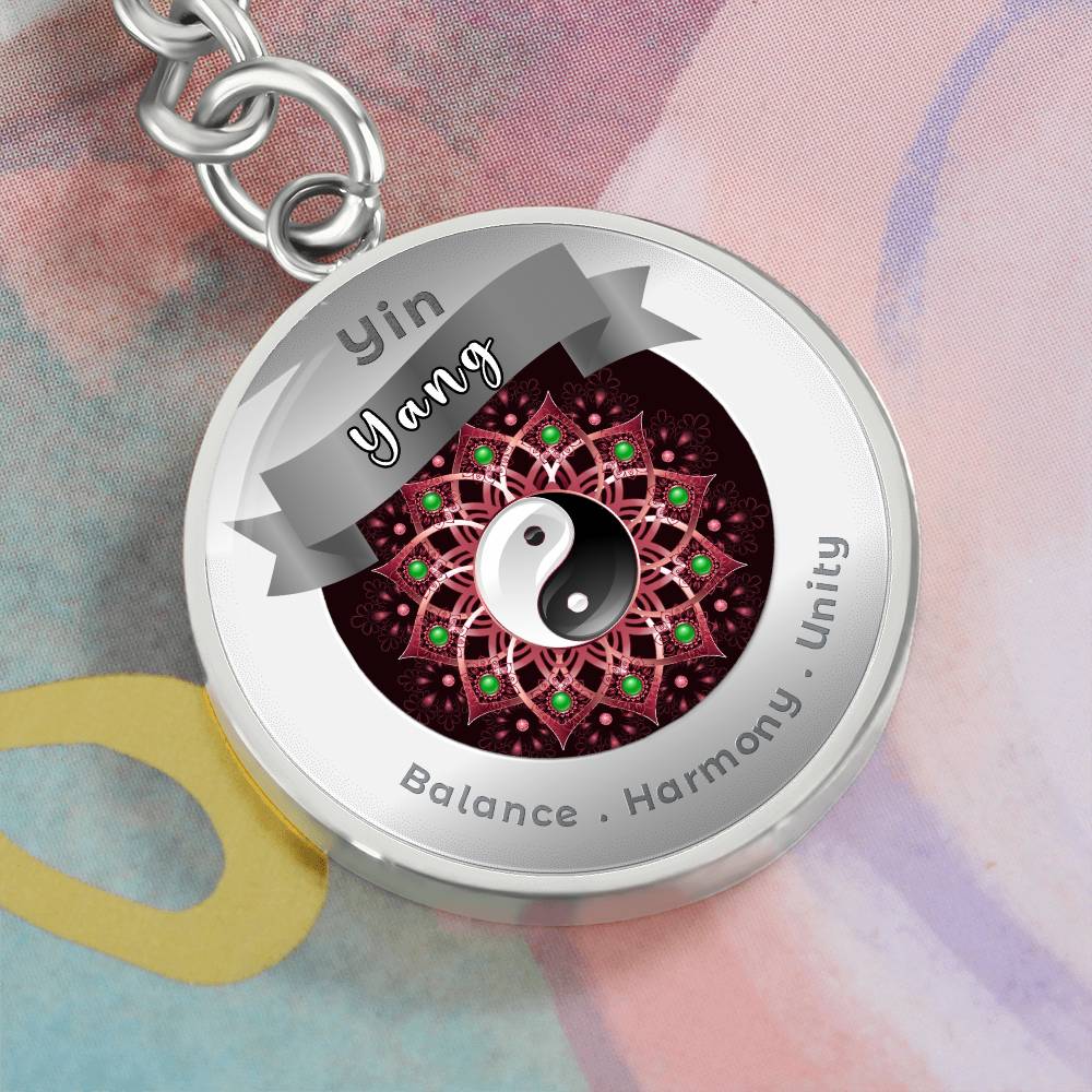 Yin Yang - Affirmation Keychain For Balance Harmony Unity - More Than CharmsMore Than Charms