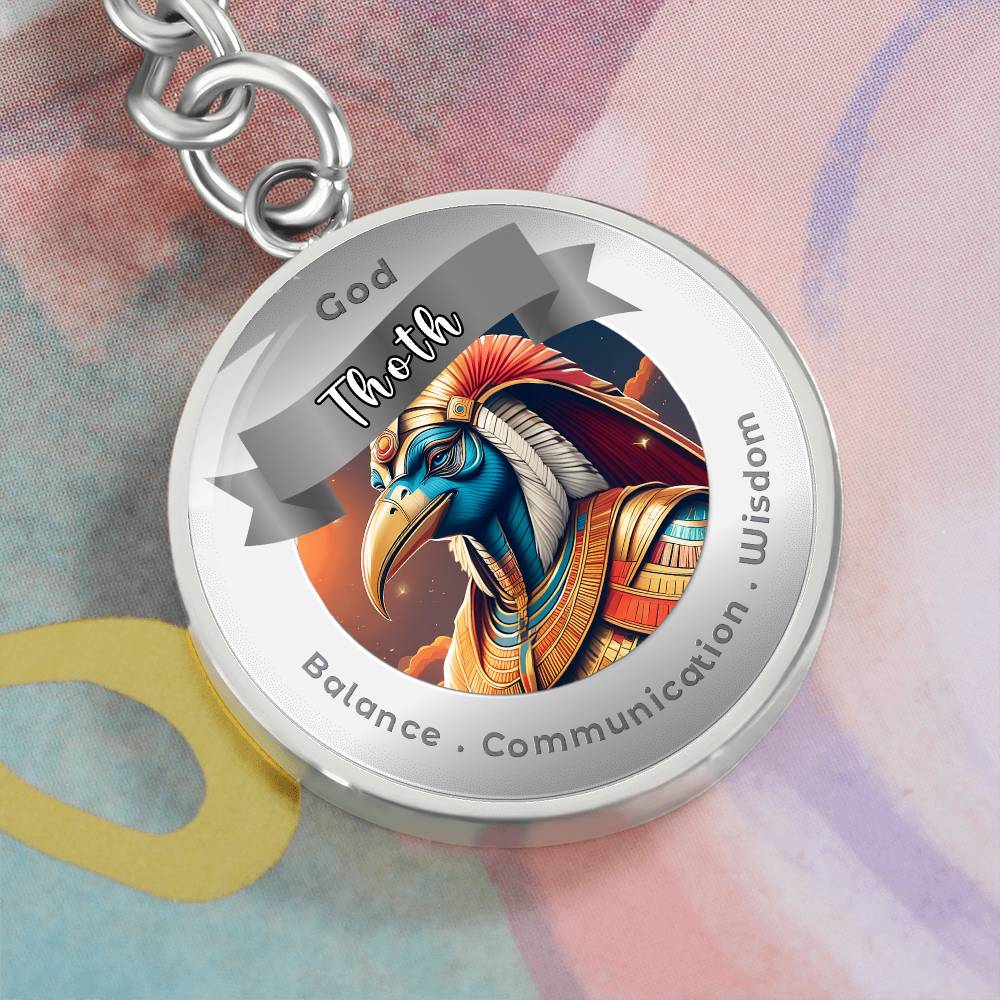 Thoth Osiris Affirmation Keychain For Balance Communication Wisdom - More Than CharmsMore Than Charms