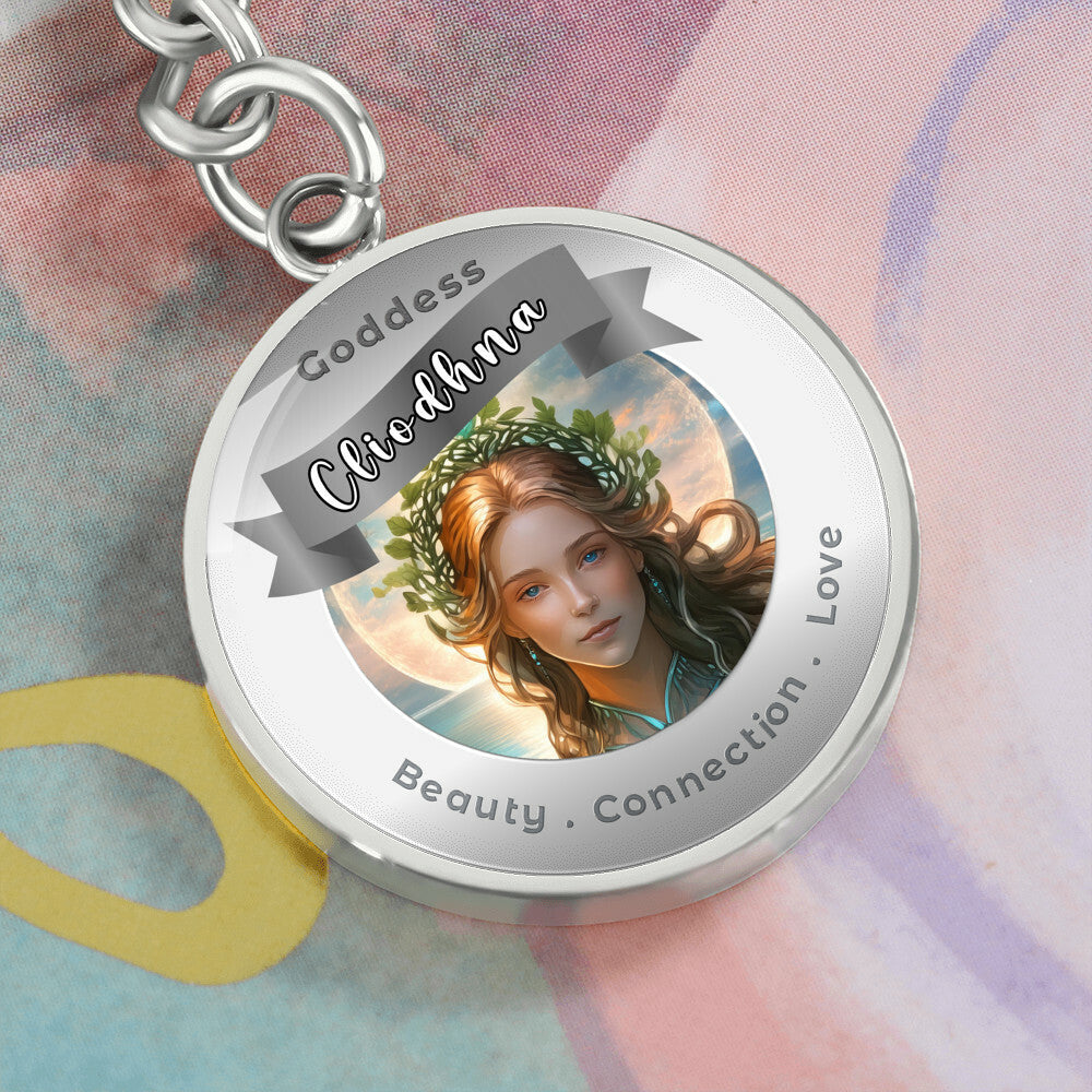 Goddess Cliodhna - Affirmation Keychain For Beauty Connection Love- More Than CharmsMore Than Charms