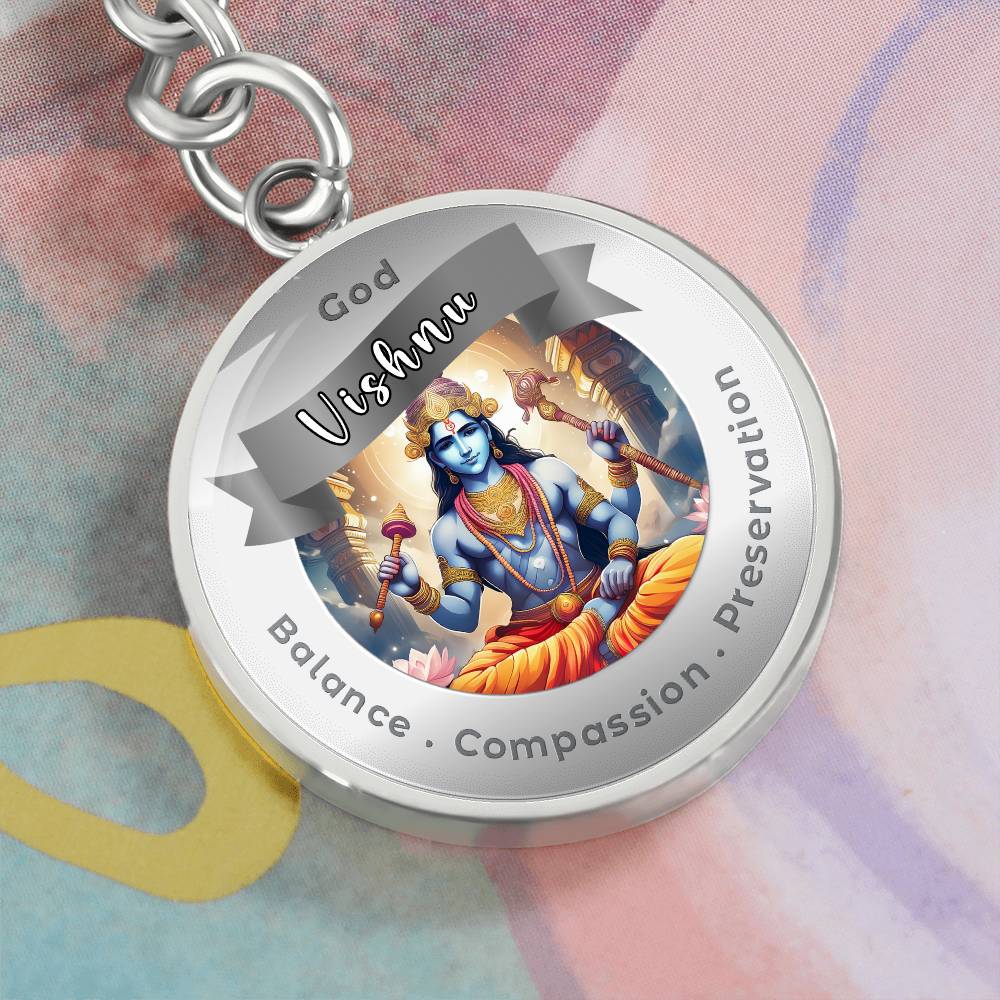 Vishnu - Affirmation Keychain For Balance Compassion Preservation - More Than CharmsMore Than Charms