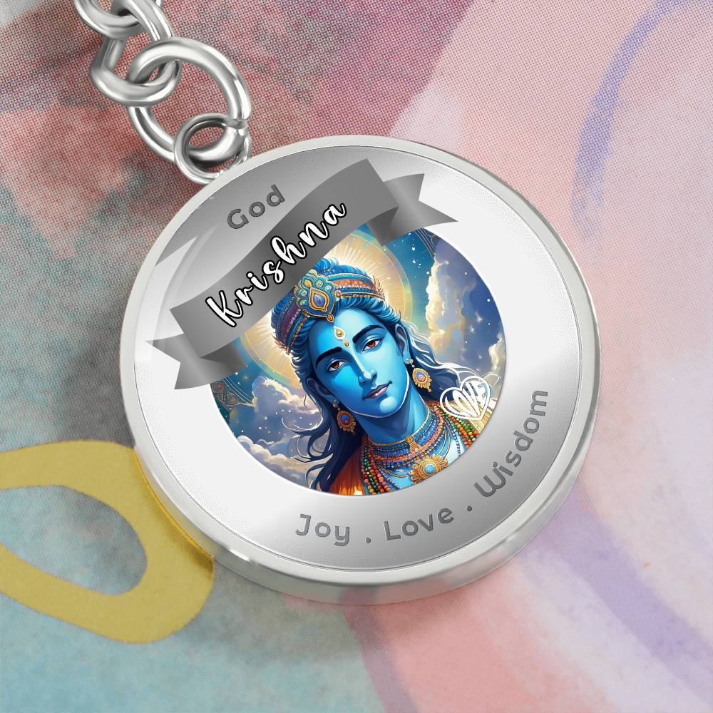Krishna- Affirmation Keychain For Joy Love WisdomFamily - More Than CharmsMore Than Charms