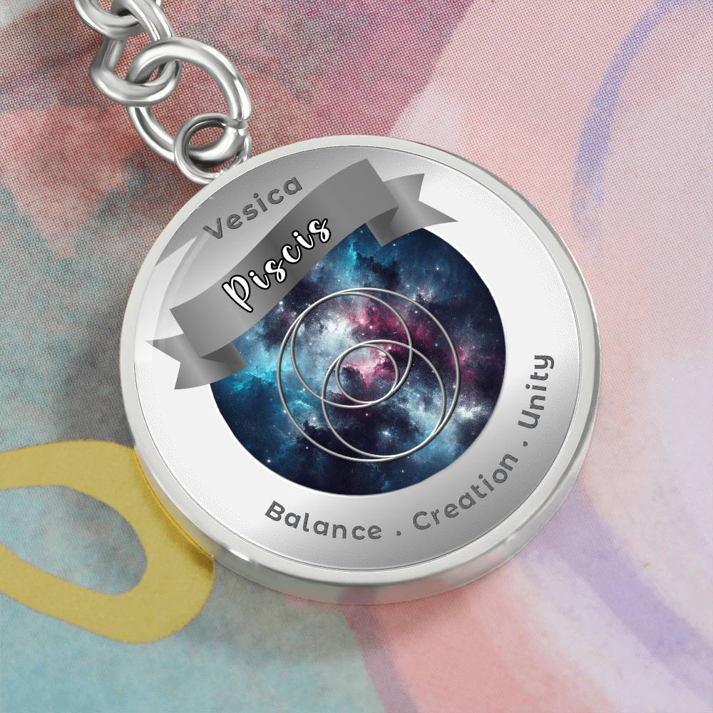 Vesica Piscis - Affirmation Keychain For Balance Creation Unity- More Than CharmsMore Than Charms