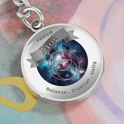 Vesica Piscis - Affirmation Keychain For Balance Creation Unity- More Than CharmsMore Than Charms