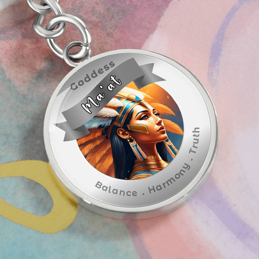 Goddess Ma’at - Affirmation Keychain For Balance Harmony Truth - More Than CharmsMore Than Charms