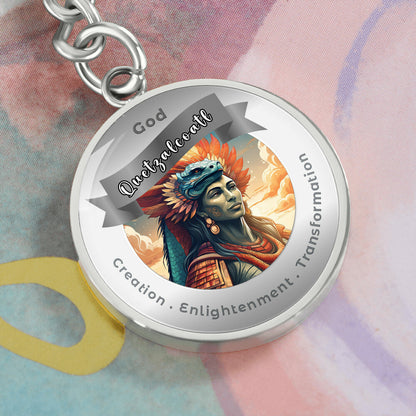 Quetzalcoatl- Affirmation Keychain For Creation Enlightenment Transformation - More Than CharmsMore Than Charms