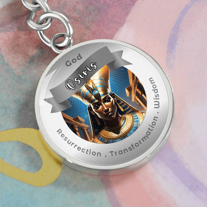 Osiris Affirmation Keychain For Resurrection Transformation Wisdom- More Than CharmsMore Than Charms