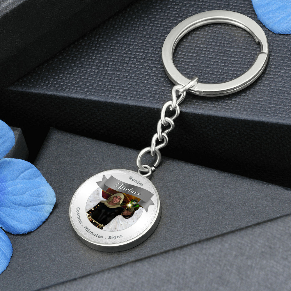 Virtues - Angelic Realm Affirmation Keychain For Signs, Miracles & Cosmos- More Than CharmsMore Than Charms
