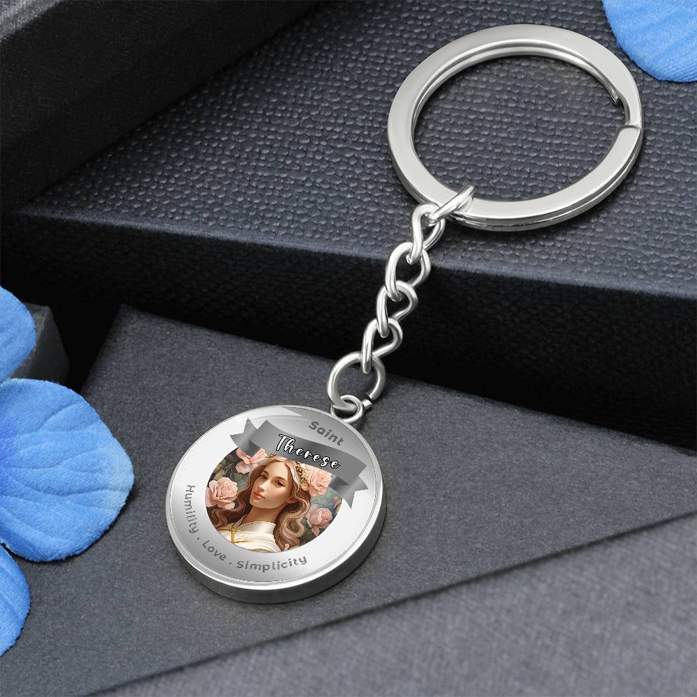 SaintThérèse - Affirmation Keychain For Humility Love Simplicity - More Than CharmsMore Than Charms