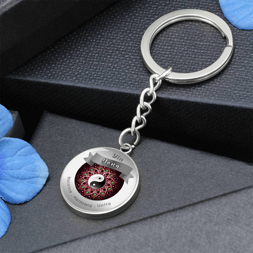 Yin Yang - Affirmation Keychain For Balance Harmony Unity - More Than CharmsMore Than Charms