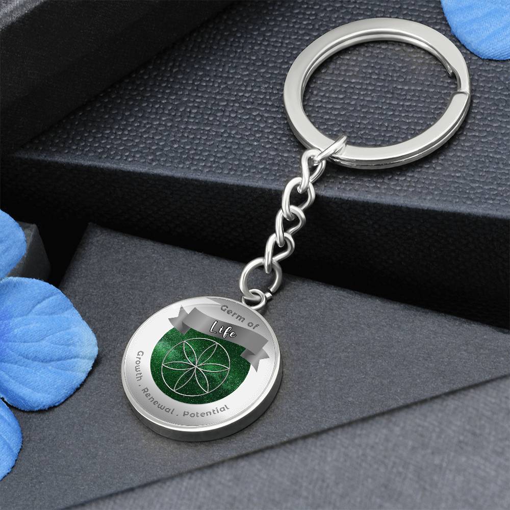Germ of Life - Affirmation Keychain For Growth Renewal Potential - More Than CharmsMore Than Charms