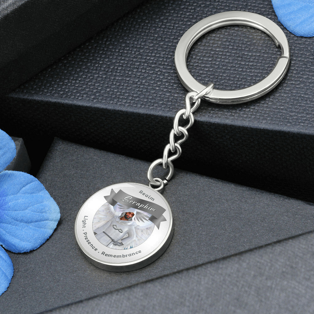 Seraphim - Angelic Realm Affirmation Keychain For Remembrance, Presence & Light - More Than CharmsMore Than Charms