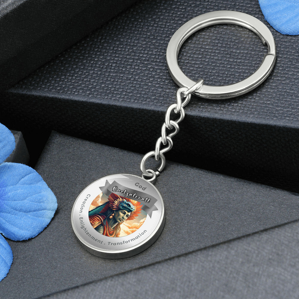 Quetzalcoatl- Affirmation Keychain For Creation Enlightenment Transformation - More Than CharmsMore Than Charms