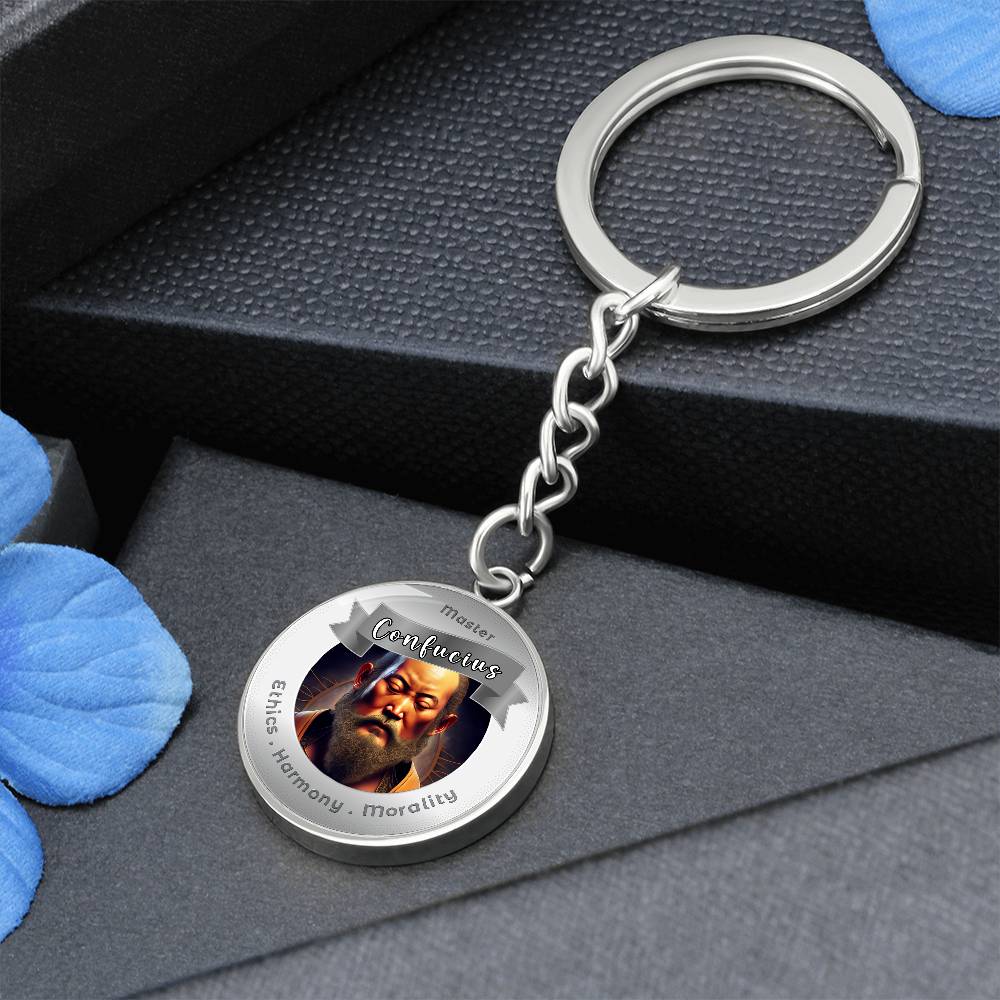 Confucius - Affirmation Keychain ForEthics, Harmony & Morality - More Than CharmsMore Than Charms