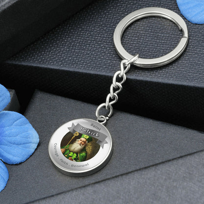 Saint Patrick - Affirmation Keychain For Courage Faith Renewal - More Than CharmsMore Than Charms