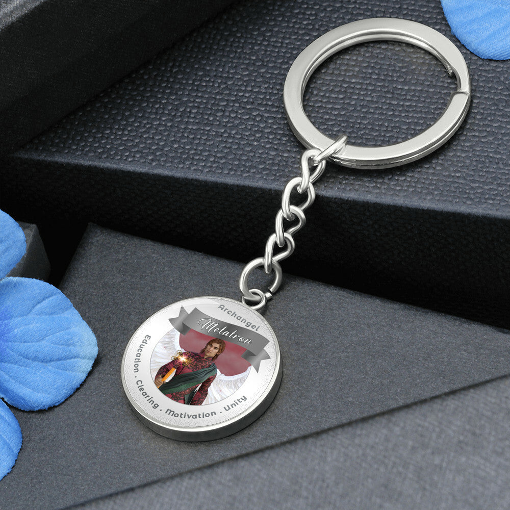 Archangel Metatron - Affirmation Keychain For Clearing, Education, Motivation & Unity - More Than CharmsMore Than Charms