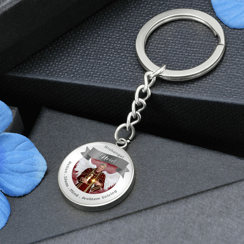 Archangel Uriel - Affirmation Keychain For Action, Ideas, Mind & Problem Solving - More Than CharmsMore Than Charms