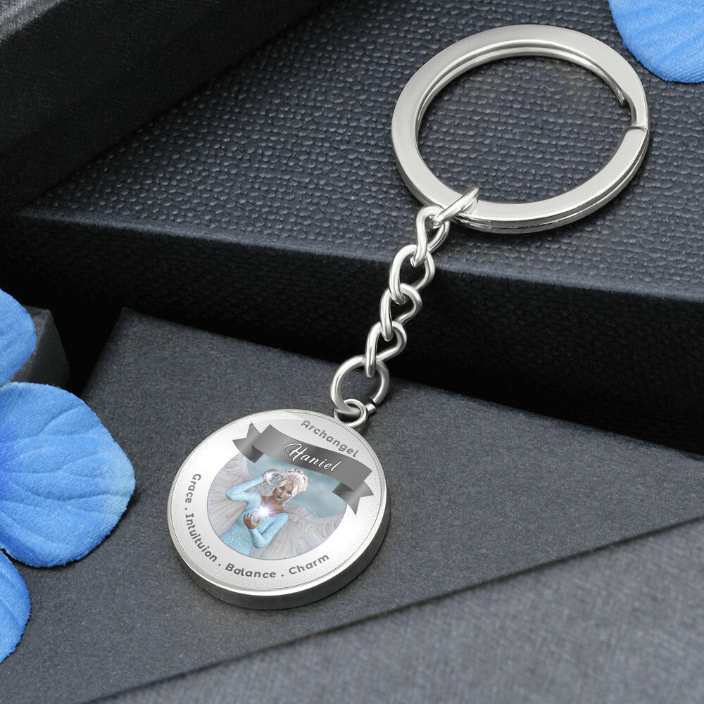 Archangel Haniel - Affirmation Keychain For Balance, Charm, Grace & Intuition - More Than CharmsMore Than Charms