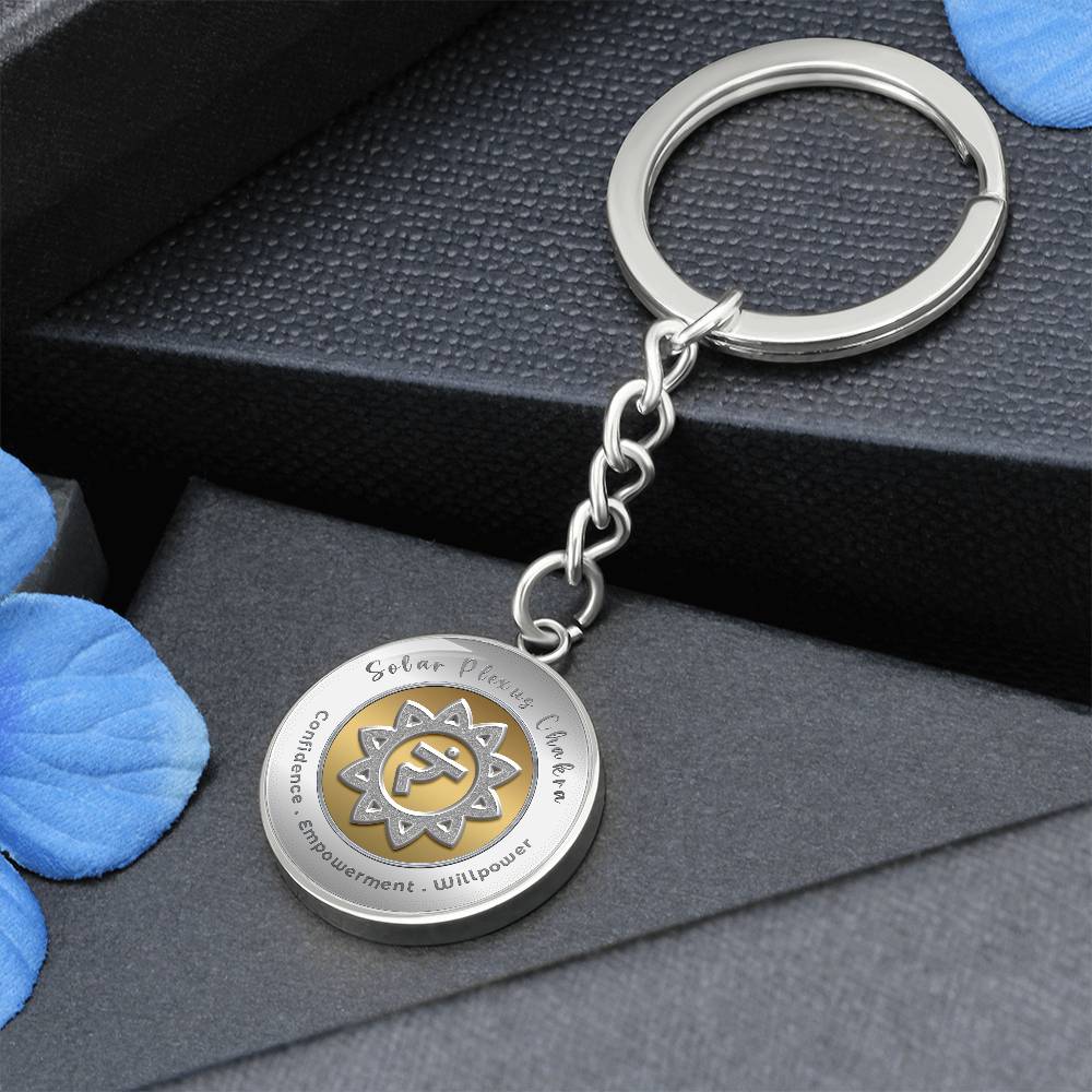 Solar Plexus Chakra - Confidence Empowerment Willpower - Affirmation Keychain - More Than CharmsMore Than Charms