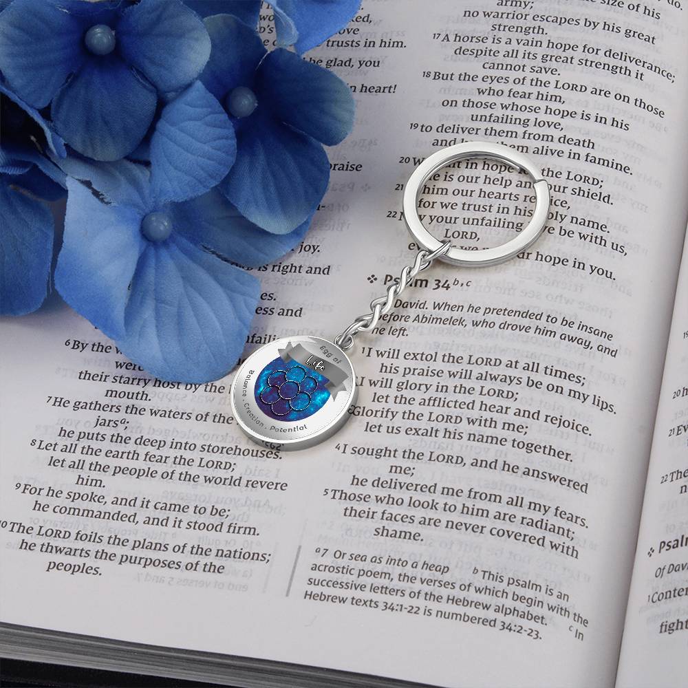 Egg of Life - Affirmation Keychain - More Than CharmsMore Than Charms