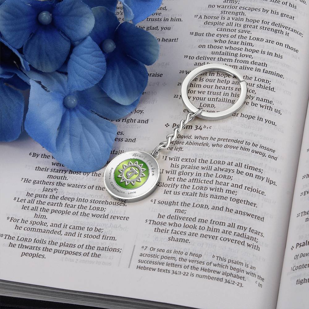 Heart Chakra - Love Compassion Balance - Affirmation Keychain - More Than CharmsMore Than Charms