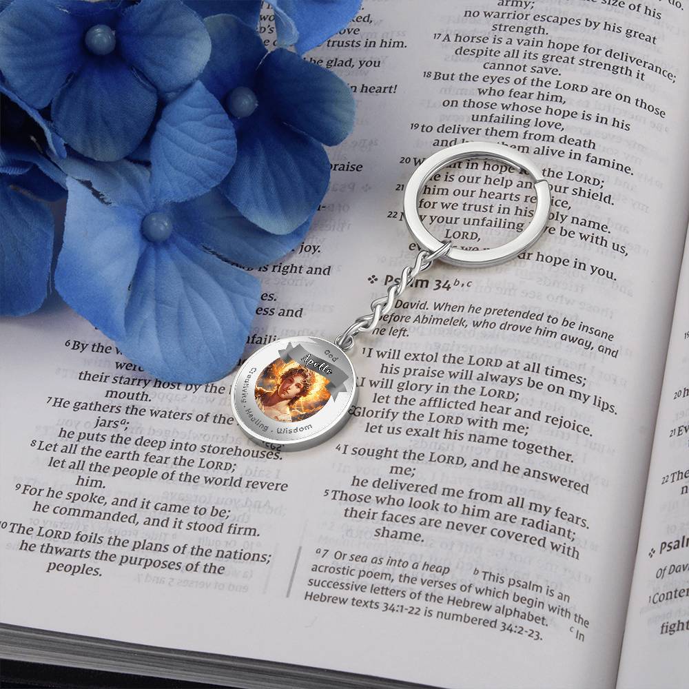 Apollo - Affirmation Keychain For. Creativity Healing Wisdom - More Than CharmsMore Than Charms