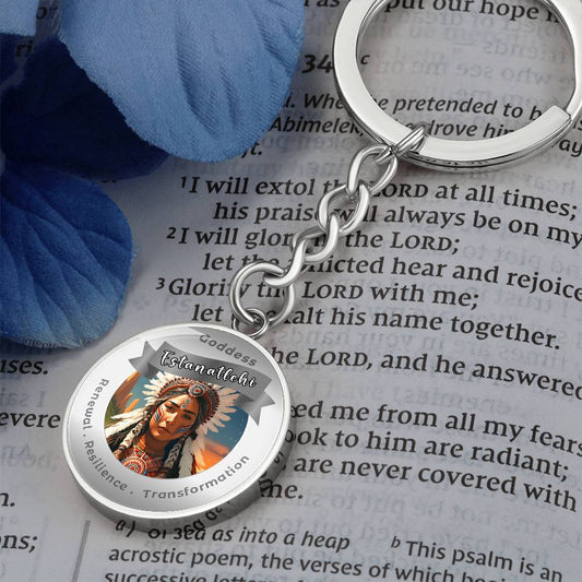 Goddess Estanatlehi - Charm Keychain ForRenewal Resilience Transformation - This Luxury Charm Keychain is more than just a keyring — it’s an empowering expression of your dreams, intentions, and personal energy.Featuring an original design with meaningful