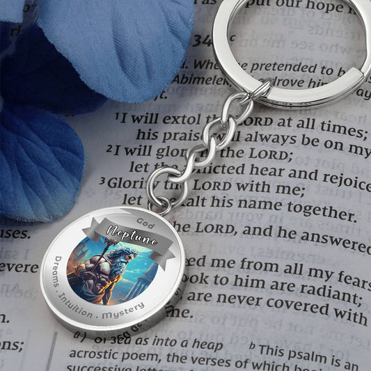 Neptune- Charm Keychain For Dream Intuition Mystery - This Luxury Charm Keychain is more than just a keyring — it’s an empowering expression of your dreams, intentions, and personal energy.Featuring an original design with meaningful affirmations, symbols