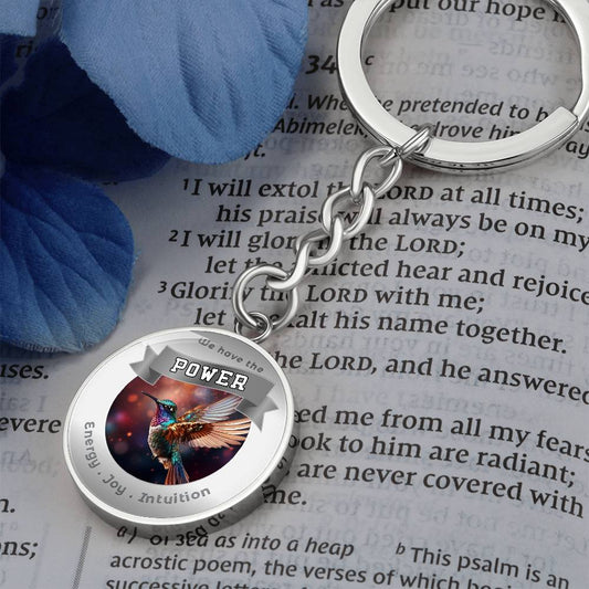Hummingbird - Power Animal Charm Keychain - This Luxury Charm Keychain is more than just a keyring — it’s an empowering expression of your dreams, intentions, and personal energy.Featuring an original design with meaningful affirmations, symbols, or image
