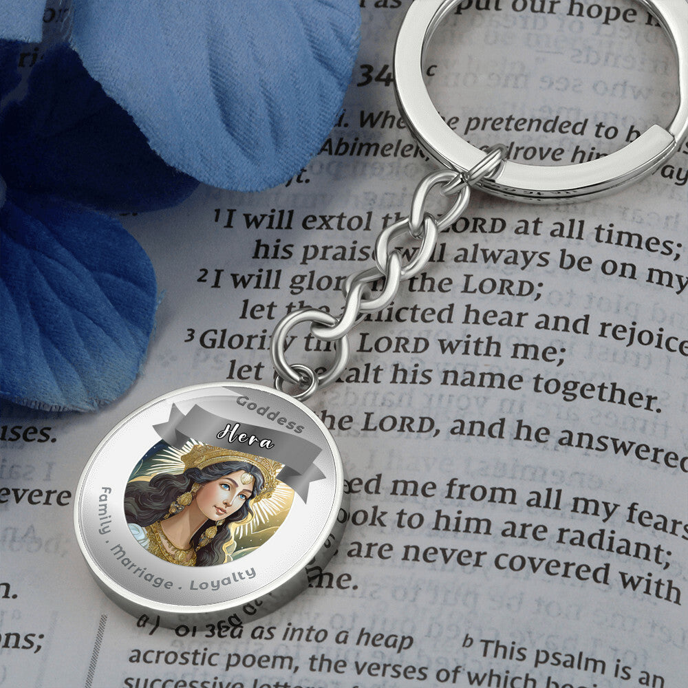 Goddess Hera - Affirmation Keychain For Family Marriage Loyalty- More Than CharmsMore Than Charms