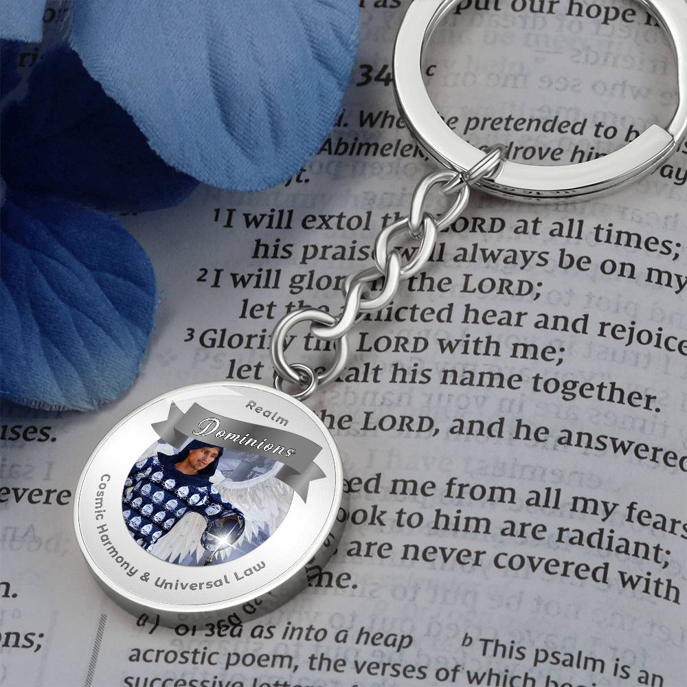 Dominions - Angelic Realms Affirmation Keychain For Cosmic Harmony & Universal Law- More Than CharmsMore Than Charms