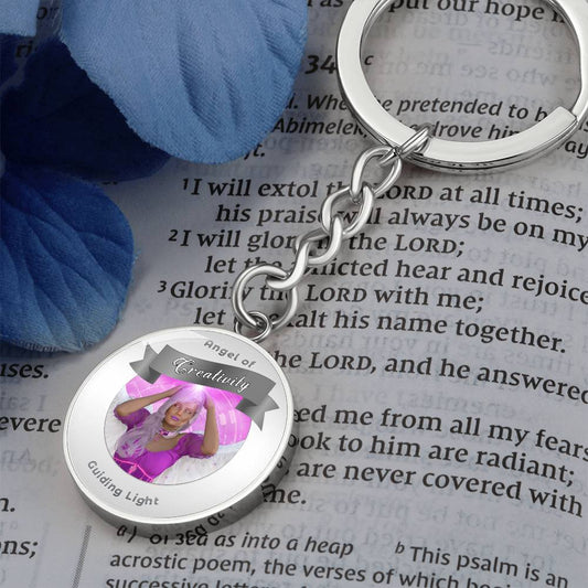 Creativity - Guardian Angel Charm Keychain - This Luxury Charm Keychain is more than just a keyring — it’s an empowering expression of your dreams, intentions, and personal energy.Featuring an original design with meaningful affirmations, symbols, or imag