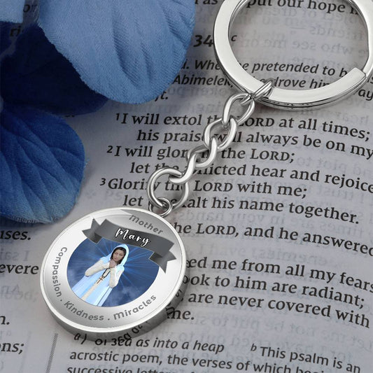 Mother Mary - Charm Keychain For Compassion, Kindness & Miracles - This Luxury Charm Keychain is more than just a keyring — it’s an empowering expression of your dreams, intentions, and personal energy.Featuring an original design with meaningful affirmat