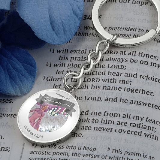Empowerment - Guardian Angel Charm Keychain - This Luxury Charm Keychain is more than just a keyring — it’s an empowering expression of your dreams, intentions, and personal energy.Featuring an original design with meaningful affirmations, symbols, or ima