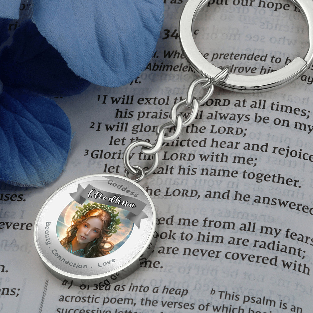 Goddess Cliodhna - Affirmation Keychain For Beauty Connection Love- More Than CharmsMore Than Charms