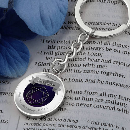 Hexagram - Affirmation Keychain - More Than CharmsMore Than Charms