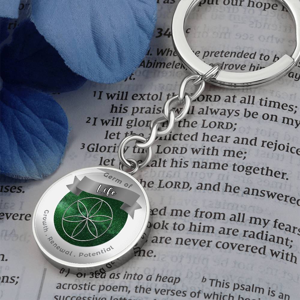 Germ of Life - Affirmation Keychain For Growth Renewal Potential - More Than CharmsMore Than Charms