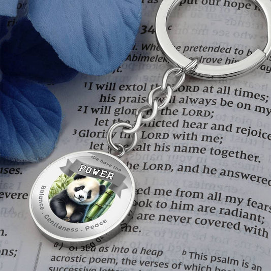 Panda - Power Animal Charm Keychain - This Luxury Charm Keychain is more than just a keyring — it’s an empowering expression of your dreams, intentions, and personal energy.Featuring an original design with meaningful affirmations, symbols, or imagery, ea