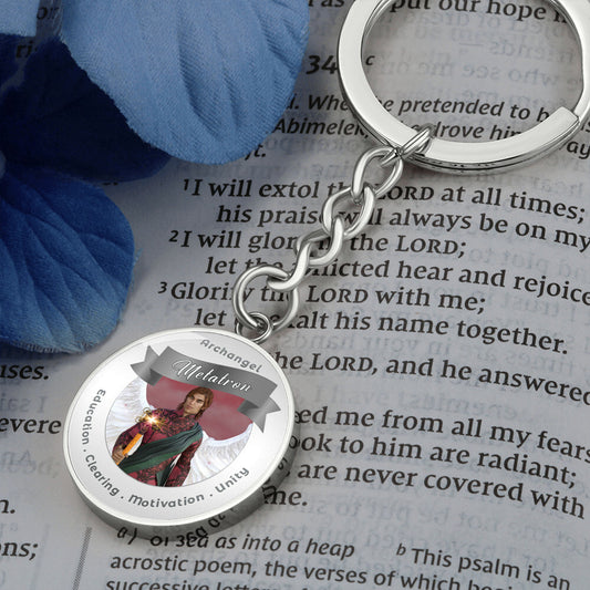 Archangel Metatron - Charm Keychain For Clearing, Education, Motivation & Unity - This Luxury Charm Keychain is more than just a keyring — it’s an empowering expression of your dreams, intentions, and personal energy.Featuring an original design with mean
