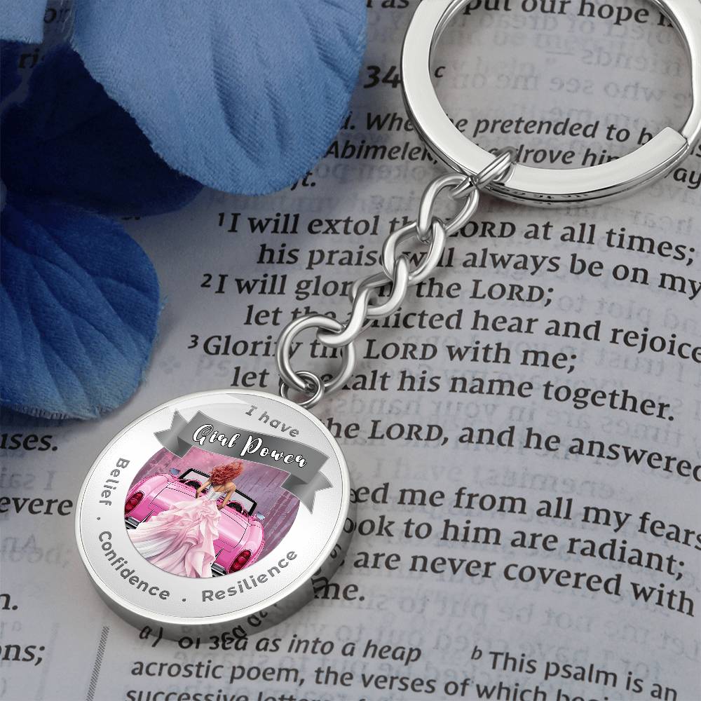 Girl Power- Red - Affirmation Keychain
