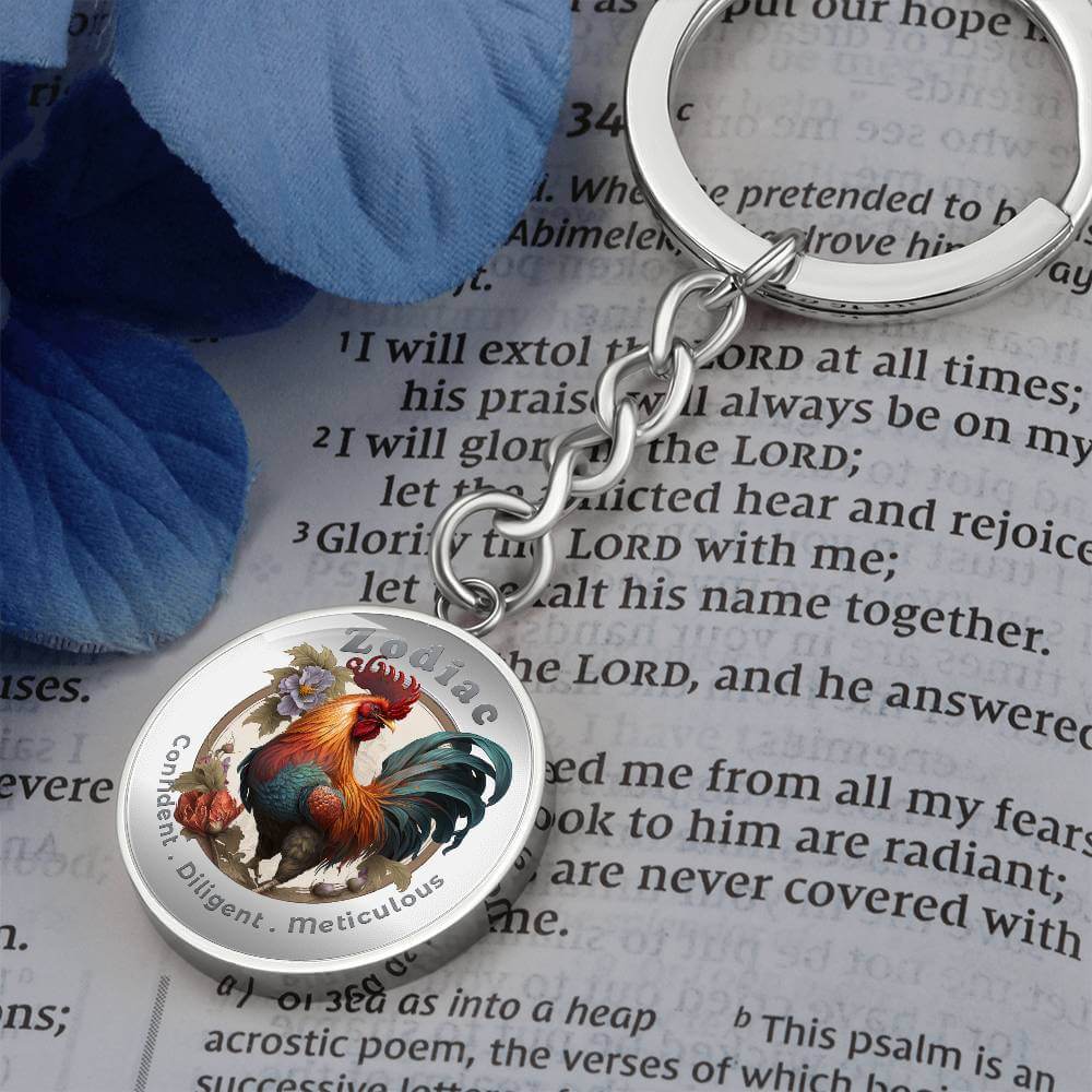 Rooster - Chinese Zodiac - Affirmation Keychain - More Than CharmsMore Than Charms