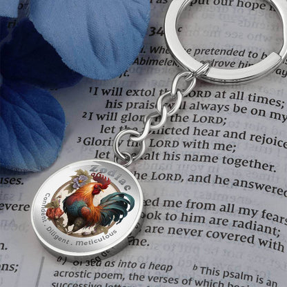 Rooster - Chinese Zodiac - Affirmation Keychain - More Than CharmsMore Than Charms