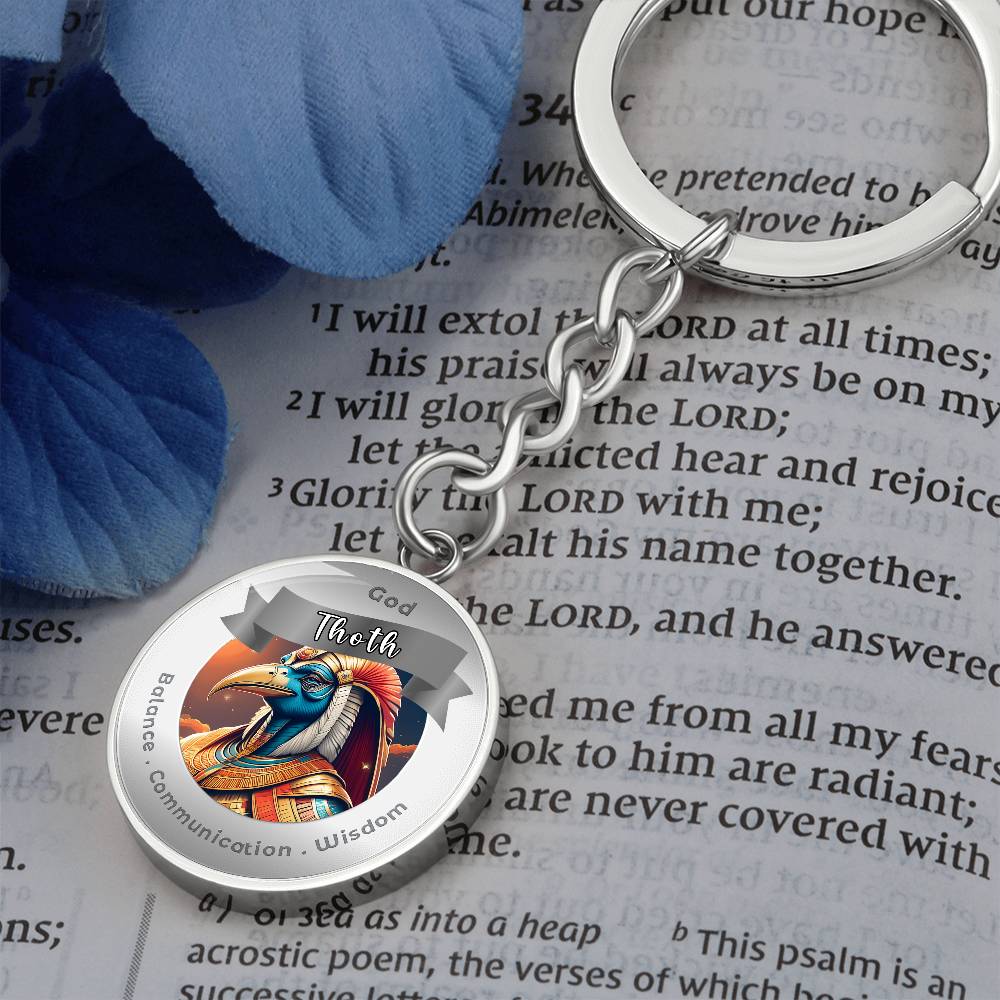 Thoth Osiris Affirmation Keychain For Balance Communication Wisdom - More Than CharmsMore Than Charms