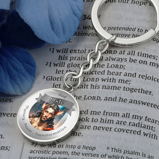 Pluto - Charm Keychain For Mystery Power Transformation - This Luxury Charm Keychain is more than just a keyring — it’s an empowering expression of your dreams, intentions, and personal energy.Featuring an original design with meaningful affirmations, sym